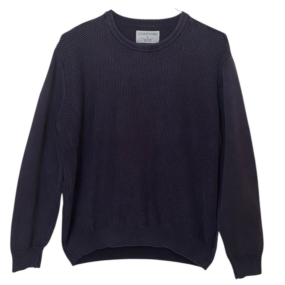 Coastaoro Sorenson Men’s XL Long Sleeve Navy Blue Textured Sweater